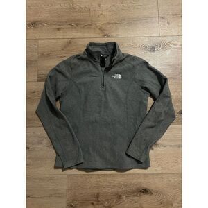 The North Face Womens Gray 1/4 Zip Fleece Sweater Size Small